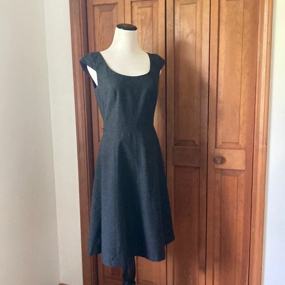 Isaac Mizrahi Charcoal Fit & Flare Dress, Size 2 - Picture 1 of 8